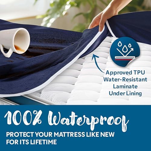 Guardmax King Mattress Encasement Zippered, 100% Waterproof Mattress Protector - Image 4