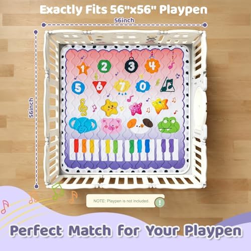 RONGFA Baby Play Mat for Floor, Playpen Mat for Toddlers Infant Kids, Machine - Image 2