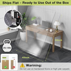 【Shipped Flat】 2 Packs 45" x 53" Clear HeavyDuty Office Chair Mat - Image 2