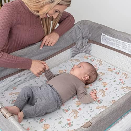 Pack n Play Sheets, BROLEX 2 Pack Mini Crib Sheets, Stretchy Portable Fitted - Image 3