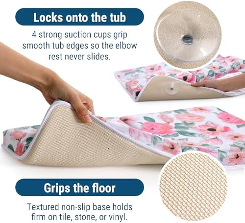 Wildkin Bath Kneeler & Elbow Rest Pad, Dual-Layer Foam, 4 Suction Cups - Image 4
