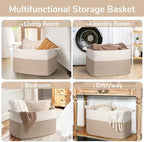Goodpick 85L Large Woven Rope Blanket Basket - Image 4