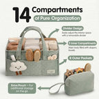 PeraBella Baby Diaper Caddy Organizer, Baby Basket Shower Gift, Portable - Image 2