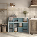 Homes: Inside + Out Apexa 6-Cube Storage Organizer Shelves, Stackable Wood - Image 2