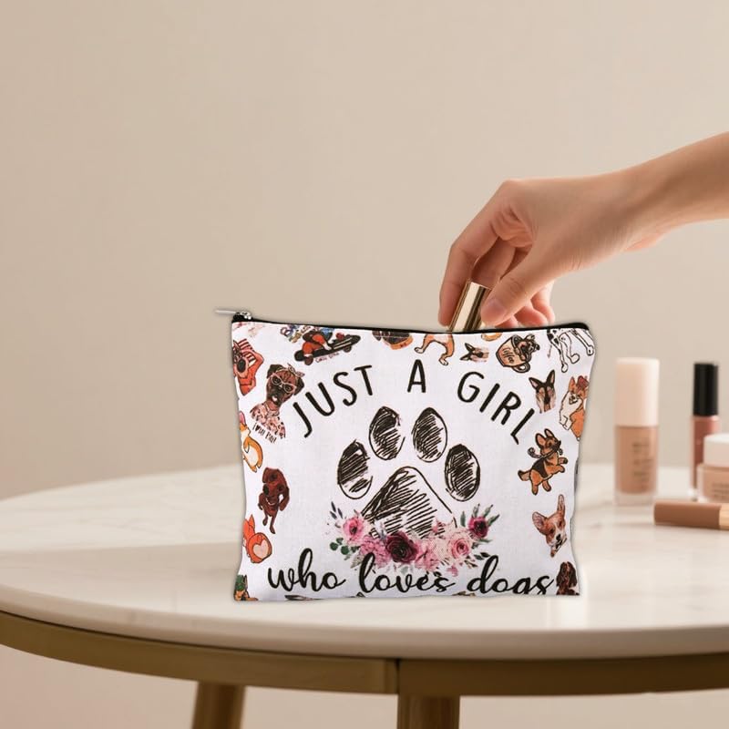 Dog Puppy Makeup Bag Jcat A Girl Who Loves Dogs Comsetics Pouch - Image 5