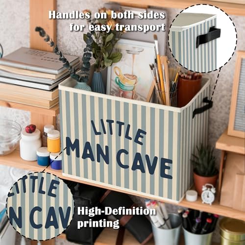 Little Man Cave Boys Storage Bins Box - Image 5