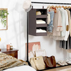 GRANNY SAYS 3-Shelf Hanging Closet Organizer, Foldable Storage, Dark Brown - Image 6