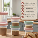 6 Pack 10oz Food Storage Containers, Plastic Containers - Image 5