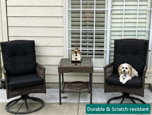 Outdoor High Back Dining Chair Cushions Cover 4-Pack - Image 7