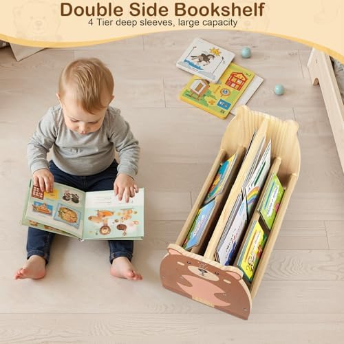 Toddler Bookshelf Double-Sided - Image 3