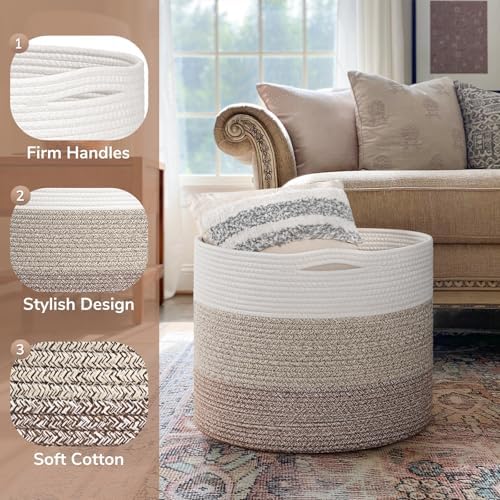 Goodpick Woven Basket for Blankets & Toys, Nursery & Living Room Decor - Image 5