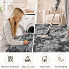Ophanie Tie-Dyed Grey Area Rugs 2x6 - Image 5