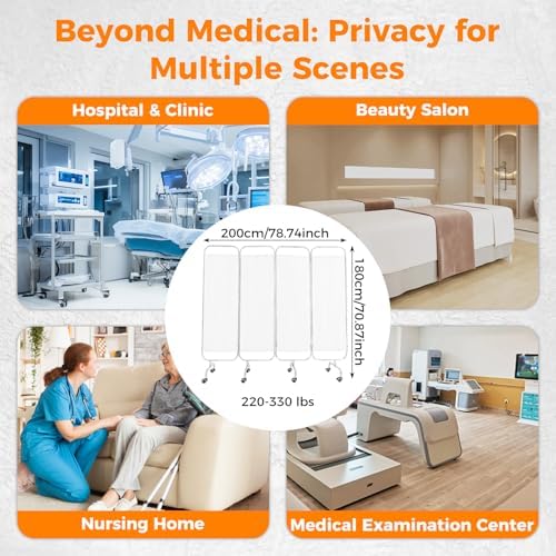 4-Panel Medical Privacy Screen - Image 7