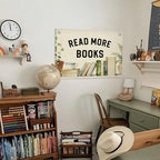 Lacama Reading Nook Decor Read More Books Linen Banner - Image 2
