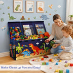 Toy Box with Adjustable Divider Large Toy Chest Storage - Image 4