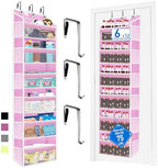 Over the Door Organizer Storage 6 Tier, 12 Large Capacity Side Pockets by Zebricolo
