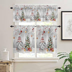 Vandarllin Christmas Gnome Kitchen Curtains and Valances Set, Winter Merry - Image 3
