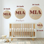 Custom Round Nursery Name Sign, Personalized Wooden Wall Plaque, Baby Shower - Image 6