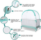 L RUNNZER Crib Pop Up Tent Baby Safety Mesh Cover Mosquito Net Toddler Bed - Image 4