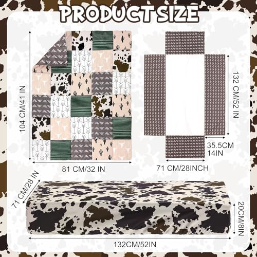 Hahafelt 3 Piece Patchwork Western Cowboy Crib Bedding Set - Image 2