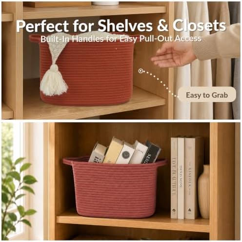XUANGUO Woven Cotton Rope Storage Basket - Image 3