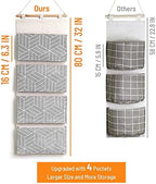 CROWNED 2Pcs Over Door Hanging Storage Bags Wall Mount Closet Organizer - Image 3
