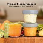 KeaBabies 6pk 4oz Glass Baby Food Containers - Image 3
