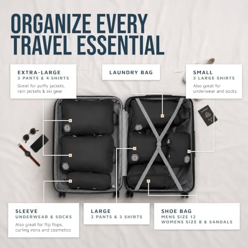 TRIPPED Travel Gear Large Compression Packing Cubes 7-Piece Set - Image 2