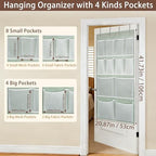 2 Pack- 12 Pocket Over Door Hanging Storage Organizer - Image 2