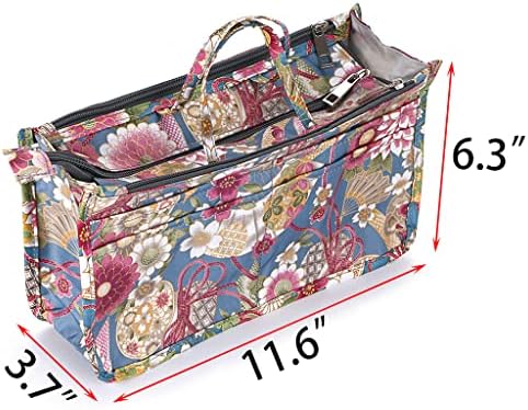 BTSKY Printing Handbag Organizers Inside Purse Insert-High Capacity 13 Pockets - Image 4