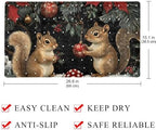 Shower Mat Non Slip, Christmas Squirrels Mushroom Anti Slip Bath Mat - Image 4