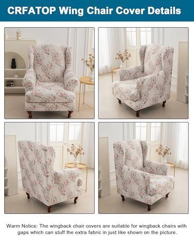 CRFATOP Wingback Chair Covers Wing Armchair Slipcovers - Image 3