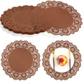 MCEAST 100 Pack Round Coffee Paper Doilies 13.5 Inches Lace Paper Place Mats by MCEAST