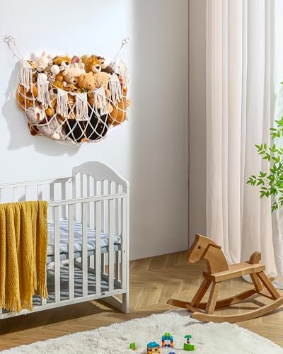 Boho Stuffed Animal Hammock, Falt Wall or Corner Hanging - Image 7