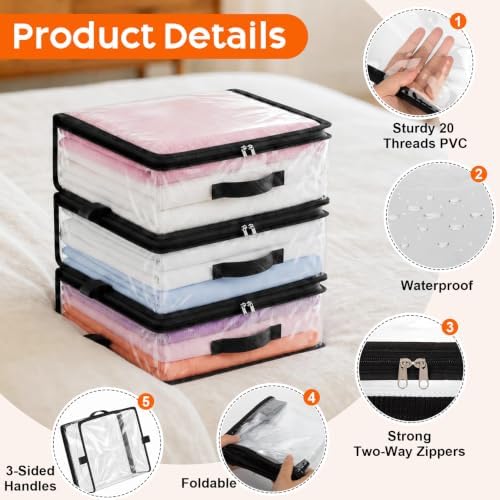 10 Pack Clear Storage Bags - Image 5