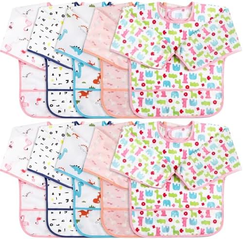 Tarpop Long Sleeve Bibs, Infant Smocks Bulk by Tarpop