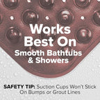 SlipX Solutions 39x16 Extra Long Non Slip Bath Mat, Tub & Shower - Image 3