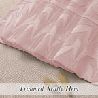 Lecloud Leia Blush Pink Sheer Kitchen Curtains 30 Inch Length 2 Pcs, Leaf - Image 2