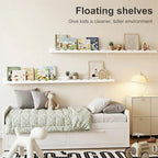 Fixwal Nursery Shelves, 24 Inch Floating Bookshelves - Image 5