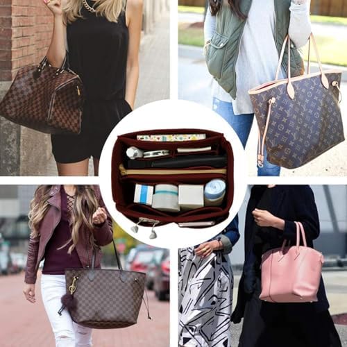 OMYSTYLE Purse Organizer Insert, Felt Tote Bag Organizer Insert - Image 5