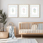 Wildflower Nursery Wall Art Decor Baby Girl Room Canvas Prints Pastel Floral - Image 3
