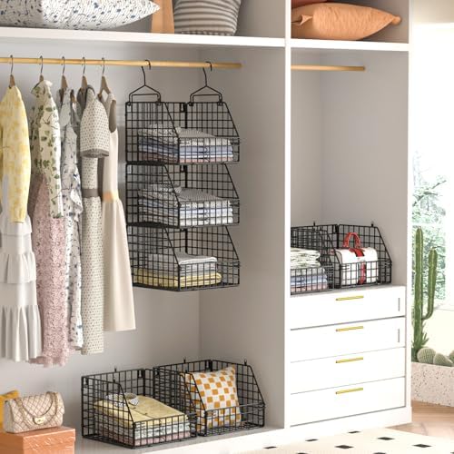 PUPPYCUTE Larger & Deeper Hanging Storage Basket, Closet Organizers and Storage - Image 2
