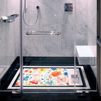 Shower Mat Non Slip 26.8 x 15.1 Inches, Watercolor Florals Bathtub Mat Shower - Image 5
