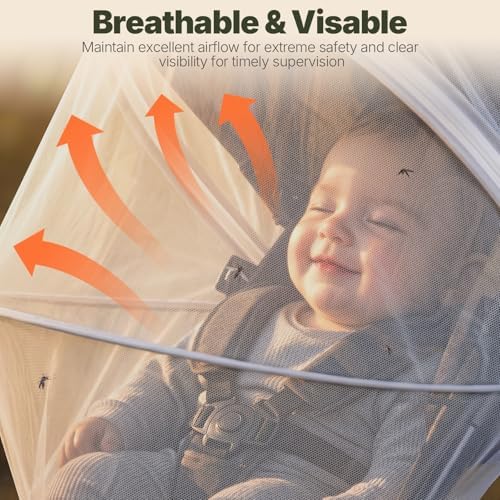 Orzbow Baby Mosquito Net for Stroller, Universal Fit, Breathable - Image 5