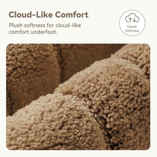 GRANNY SAYS Champagne Bathroom Rug 16" x 24", Non-Slip Microfiber Bath Mat - Image 3