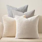 Topfinel 4 Packs Neutral Decorative Throw Pillows Covers 26x26 Inch by Topfinel