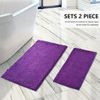 Bathroom Rugs Sets 2 Piece, Extra Soft Chenille Bath Mat Ultra Absorbent - Image 3