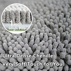BOANKODU Bathroom Rugs Sets 2 Piece, Extra Soft Chenille Bath Mat Absorbent - Image 5