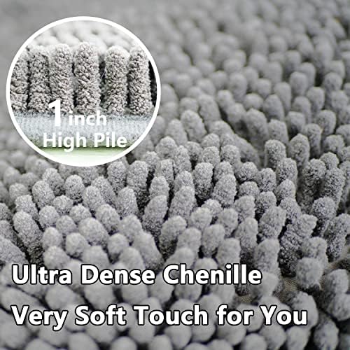 BOANKODU Bathroom Rugs Sets 2 Piece, Extra Soft Chenille Bath Mat Absorbent - Image 5