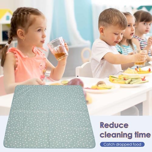 Splat Mat for Under High Chair, 43 x 43 Inch Anti-Slip Baby Splash Mat - Image 2